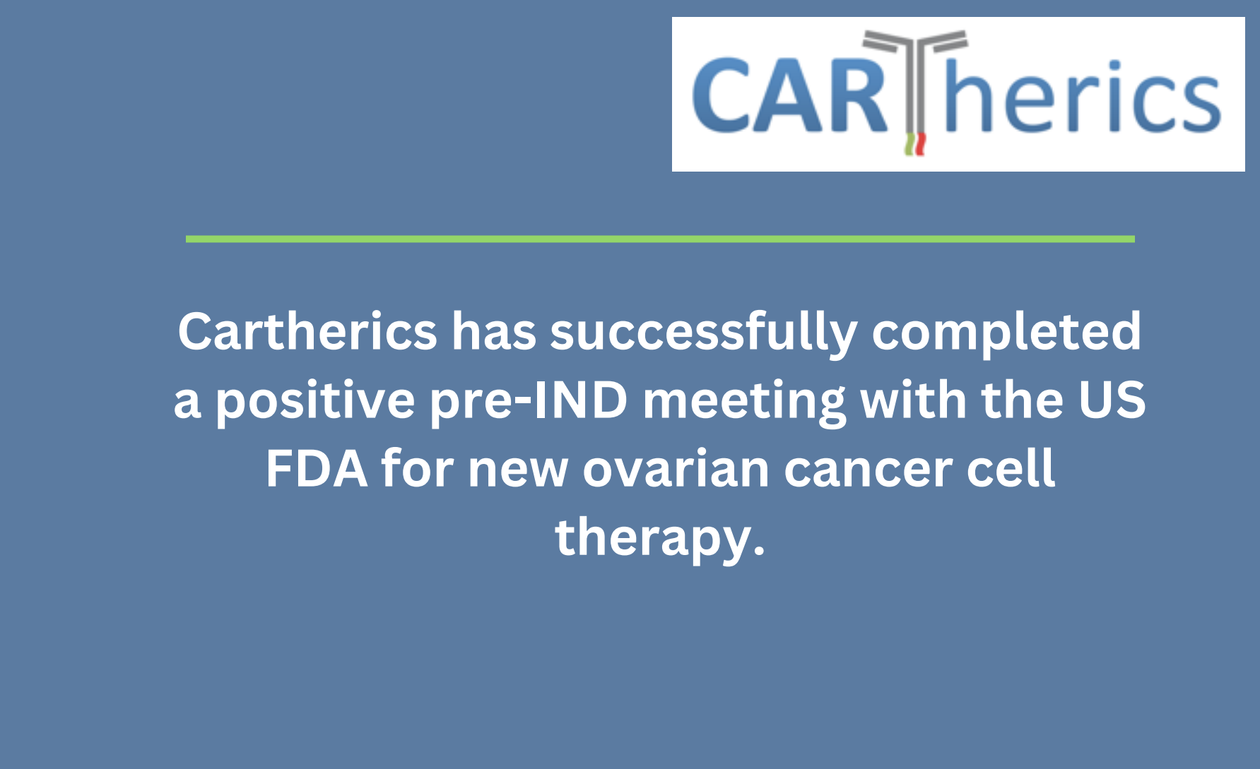 Positive Pre-IND Meeting With US FDA For New Ovarian Cancer Cell ...